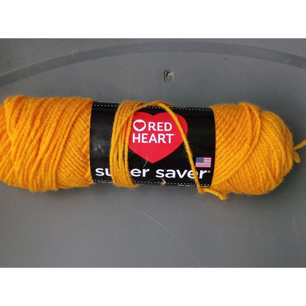 Red Heart Super Savor Saffron Yarn 7 Oz 364y One Skein 4 Medium 100% Acrylic